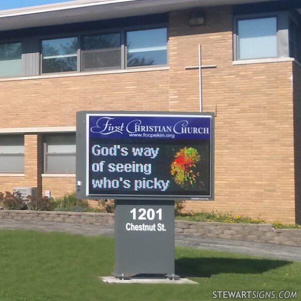 Church Sign for First Christian Church