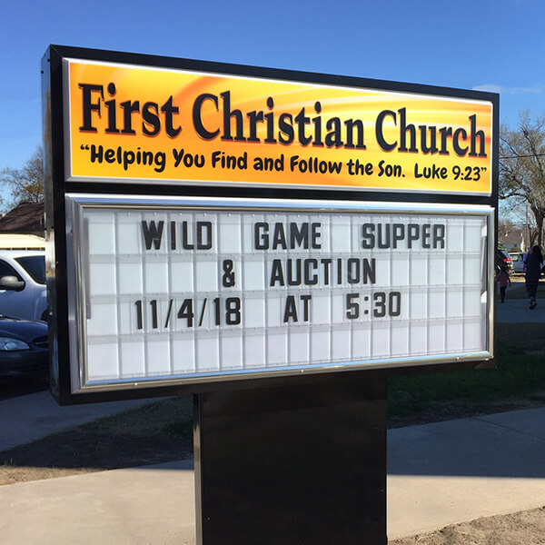 Church Sign for First Christian Church