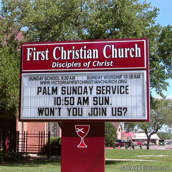 Church Sign for First Christian Church