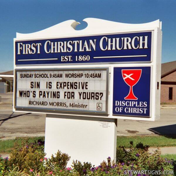 Church Sign for First Christian Church