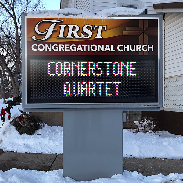 Church Sign for First Congregational Church