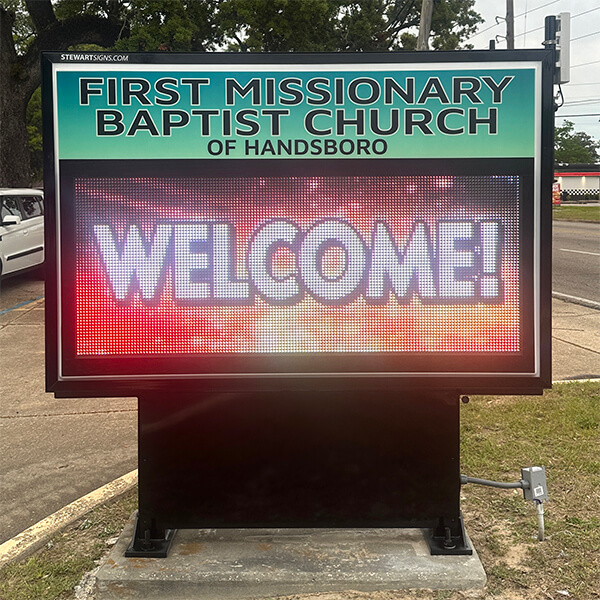 Church Sign for First Missionary Baptist Church