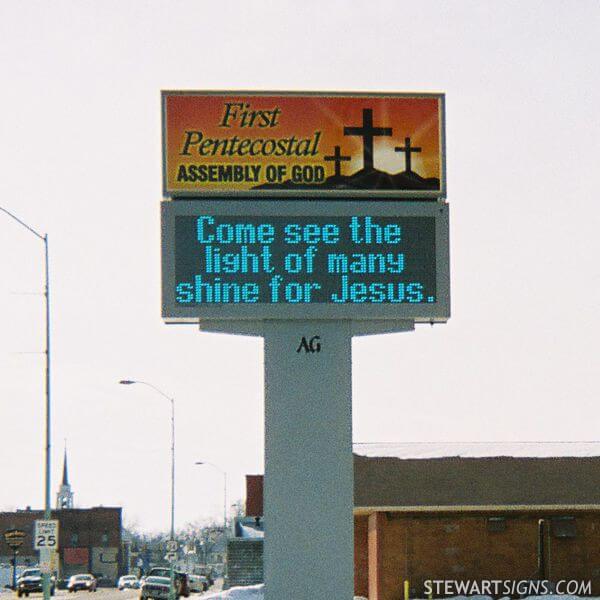 Church Sign for First Pentecostal Assembly of God