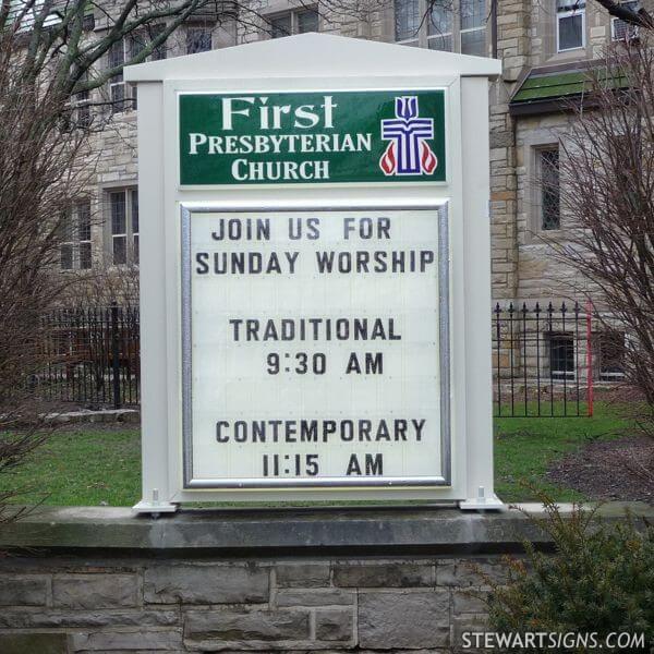 Church Sign for First Presbyterian Church