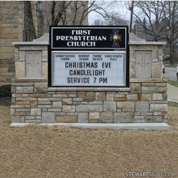 Church Sign for First Presbyterian Church