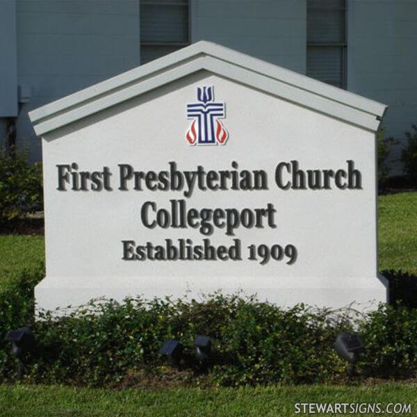 Church Sign for First Presbyterian Church