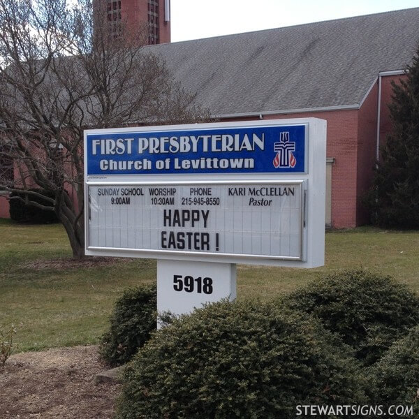 Church Sign for First Presbyterian Church of Levittown