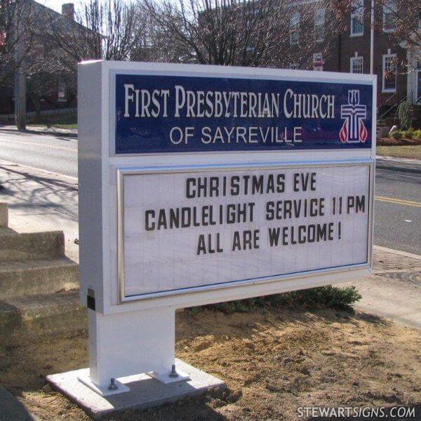 Church Sign for First Presbyterian Church