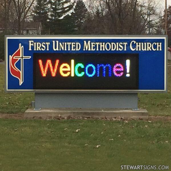 Church Sign for First United Methodist Church