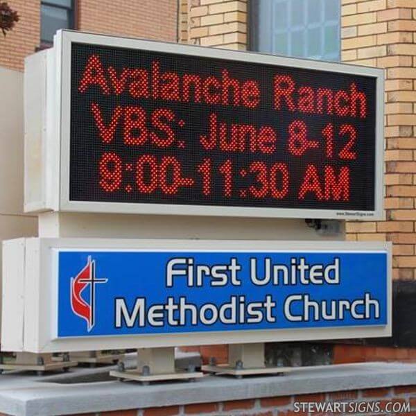 Church Sign for First United Methodist Church Carrollton