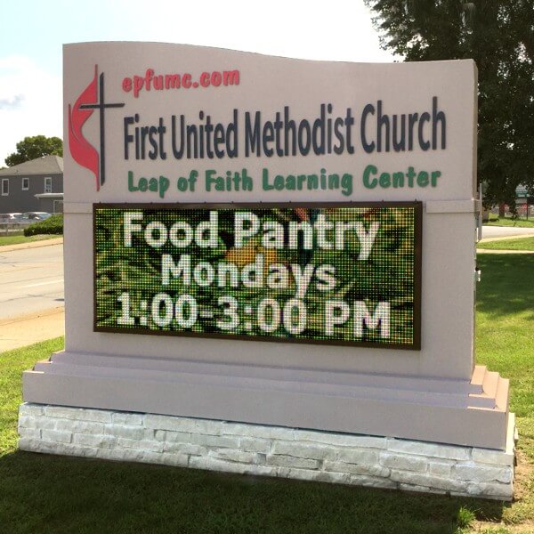 Church Sign for First United Methodist Church of East Peoria