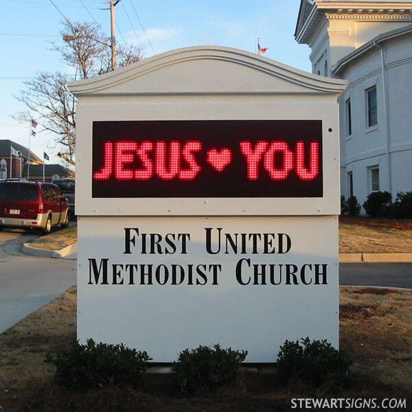 Church Sign for First United Methodist Church