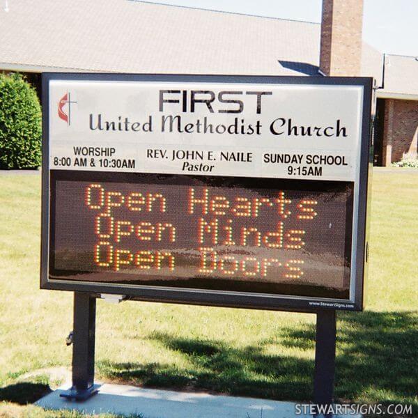Church Sign for First United Methodist Church Gaylord
