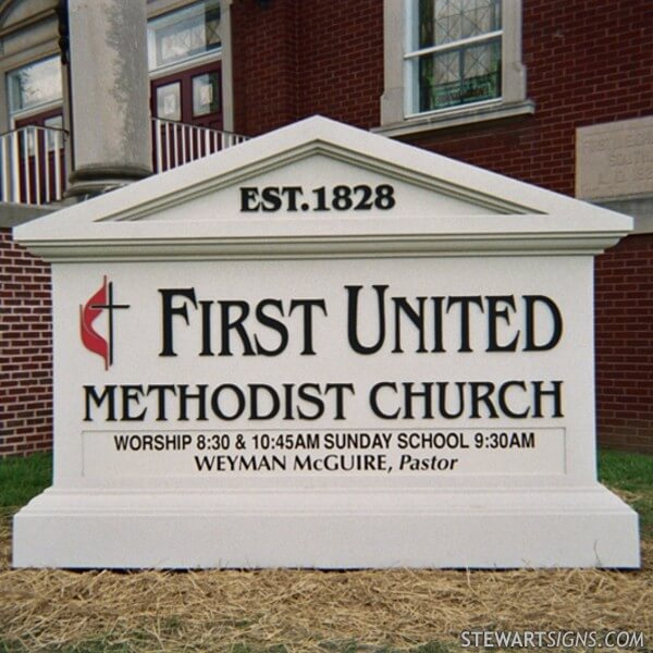 Church Sign for First United Methodist Church