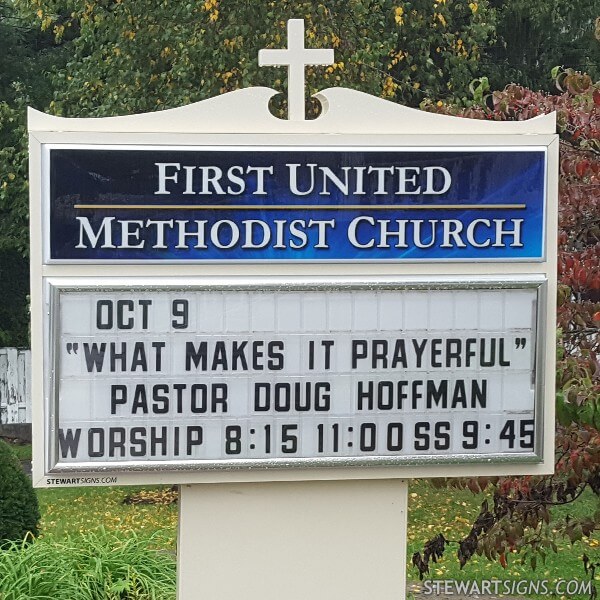 Church Sign for First United Methodist Church