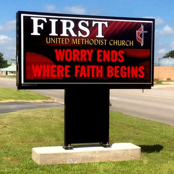 Church Sign for First United Methodist Church