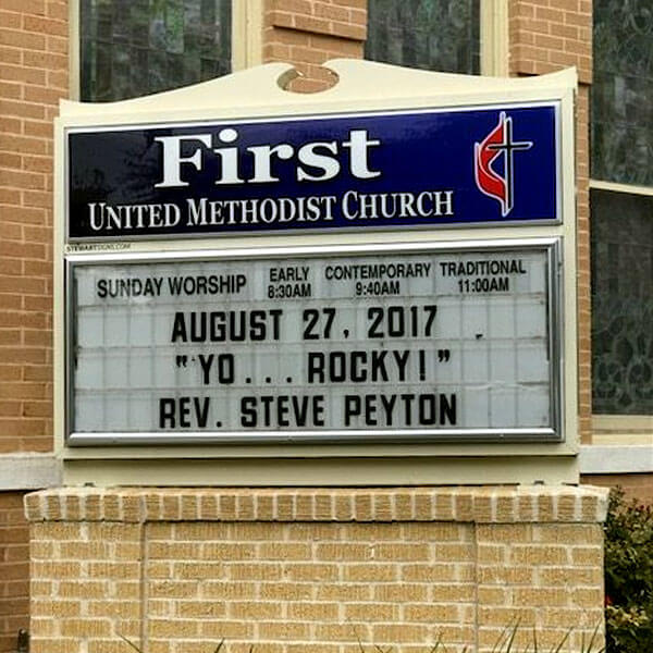 Church Sign for First United Methodist Church