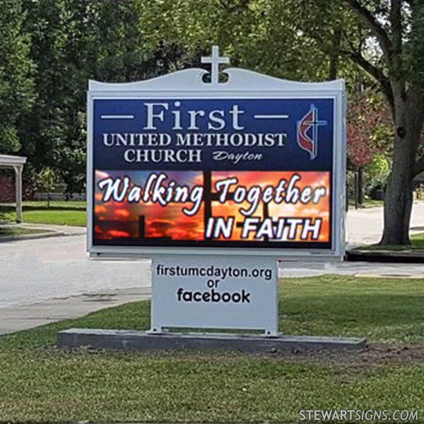 Church Sign for First United Methodist Church of Dayton