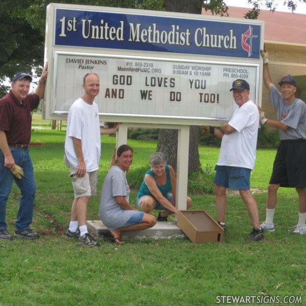 Church Sign for First United Methodist Church