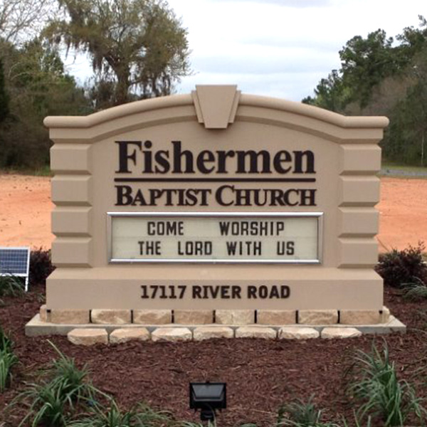 Church Sign for Fishermen Baptist Church