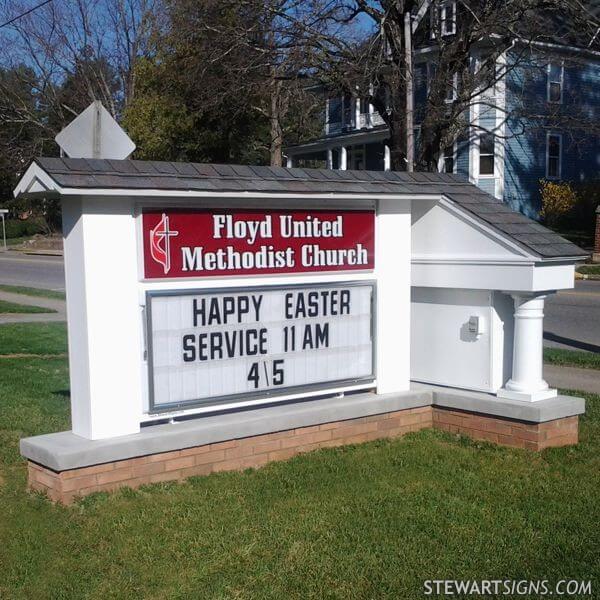 Church Sign for Floyd United Methodist Church