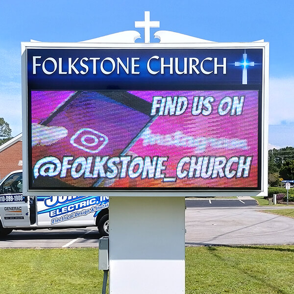 Church Sign for Folkstone Church