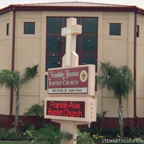 Church Sign for Franklin Avenue Baptist Church