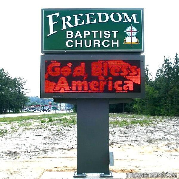 Church Sign for Freedom Baptist Church