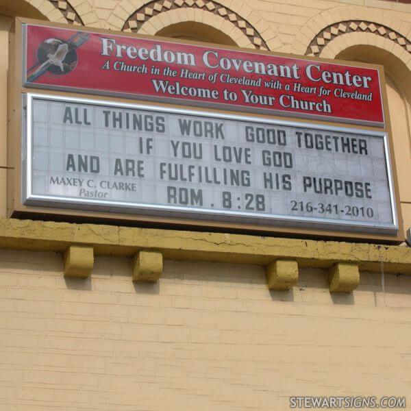 Church Sign for Freedom Covenant Center