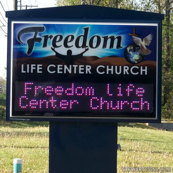 Church Sign for Freedom Life Center