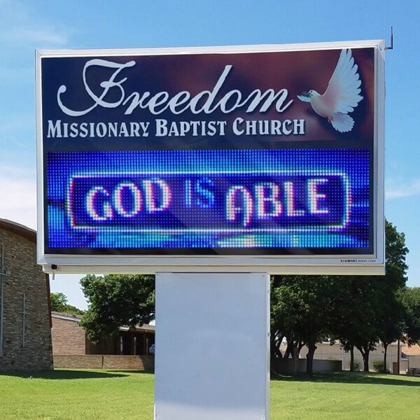 Church Sign for Freedom Missionary Baptist Church