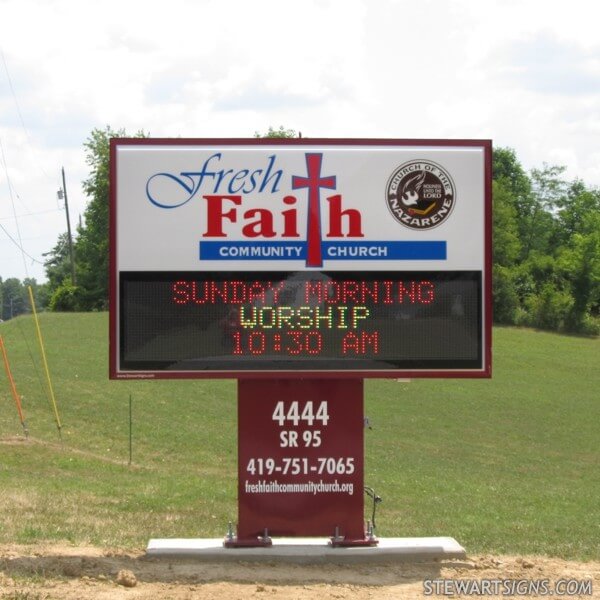 Church Sign for Fresh Faith Community Church