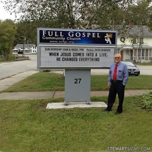 Church Sign for Full Gospel Community Church
