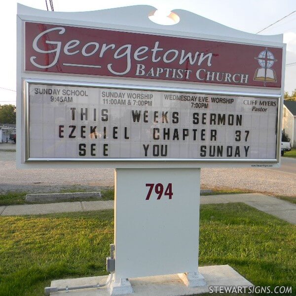 Church Sign for Georgetown Baptist Church