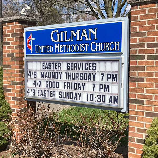 Church Sign for Gilman United Methodist Church