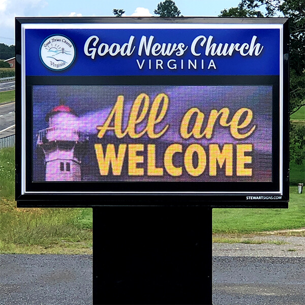 Church Sign for Good News Church Virginia