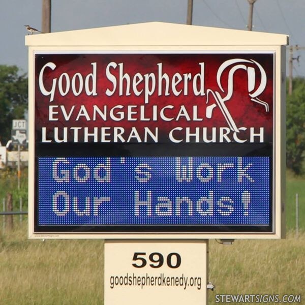 Church Sign for Good Shepherd Evangelical Lutheran Church