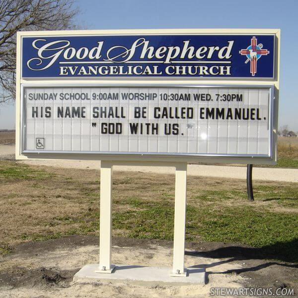 Church Sign for Good Shepherd Evangelical Church