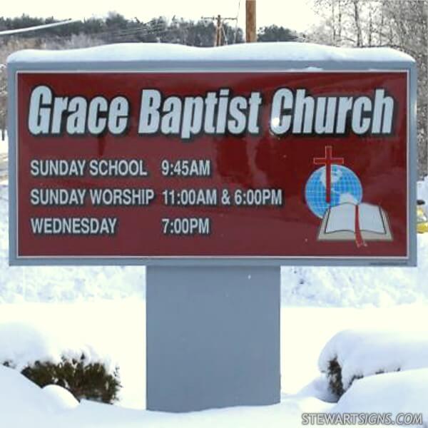 Church Sign for Grace Baptist Church