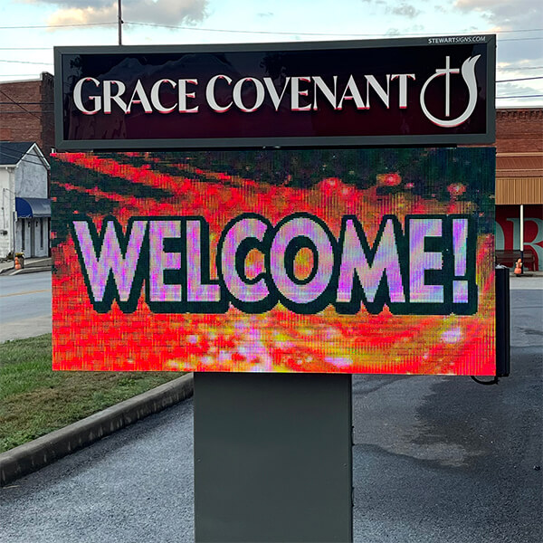Church Sign for Grace Covenant Church of God