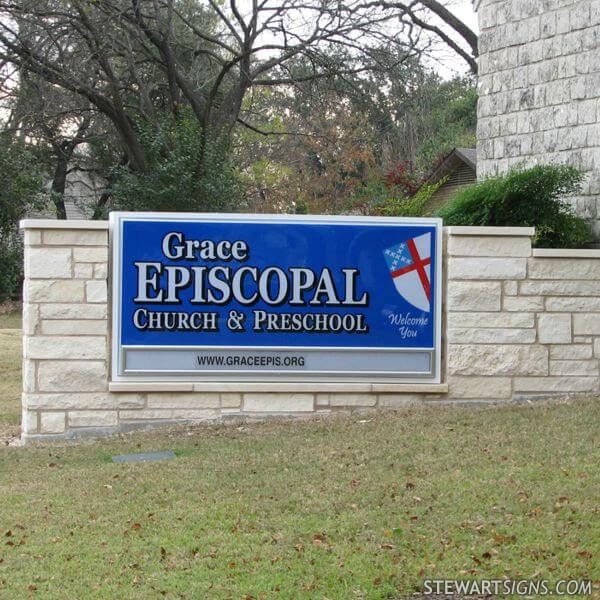Church Sign for Grace Episcopal Church and Pre-school