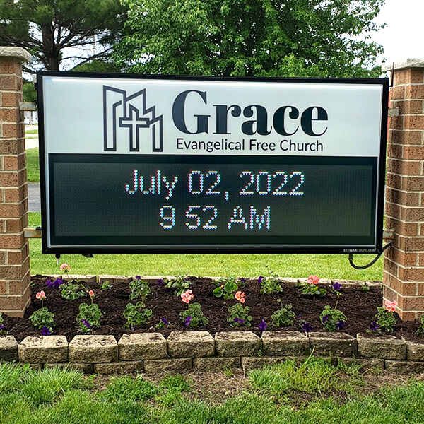 Church Sign for Grace Evangelical Free Church