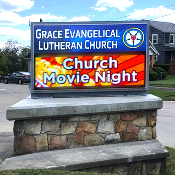 Church Sign for Grace Evangelical Lutheran Church