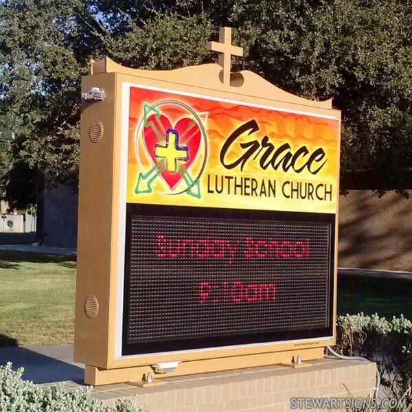 Church Sign for Grace Lutheran Church