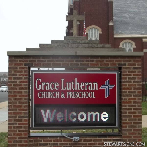 Church Sign for Grace Lutheran Church