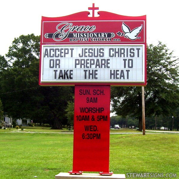 Church Sign for Grace Missionary Baptist Church