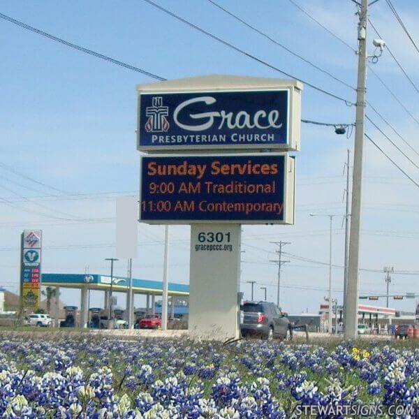 Church Sign for Grace Presbyterian Church