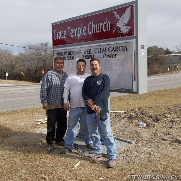 Church Sign for Grace Temple Church