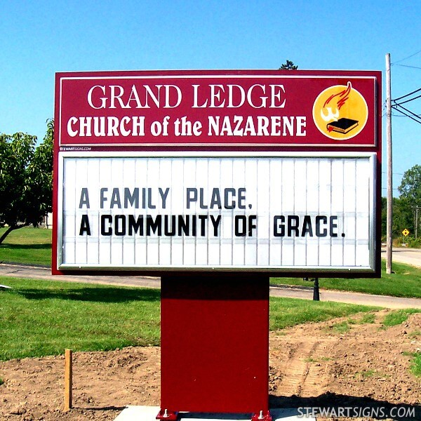 Church Sign for Church of the Nazarene