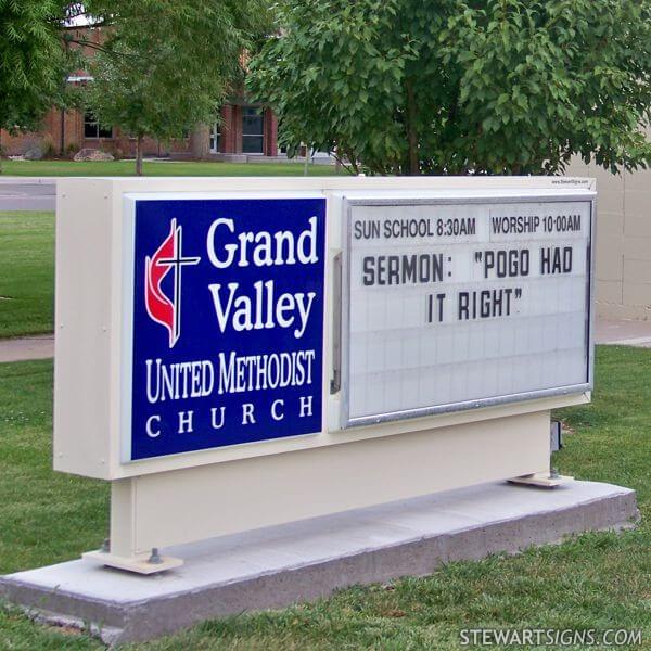 Church Sign for Grand Valley United Methodist  Church